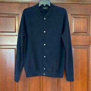 Topshop snap front cardigan sweater Navy size L